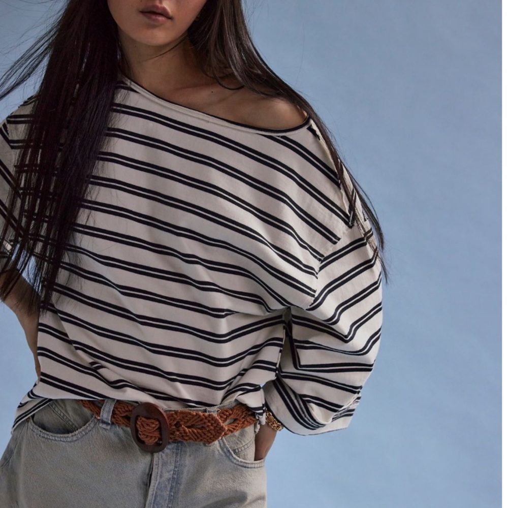 Free People C’est La Vie striped shirt